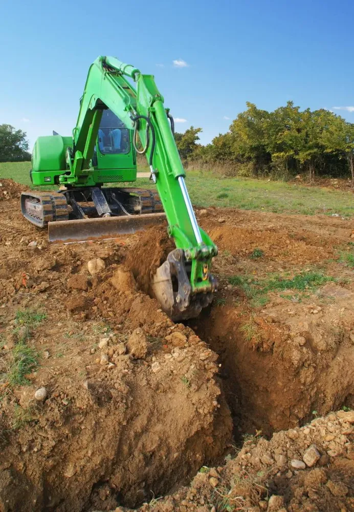 Curage de fossés à Saint-Girons-en-Béarn